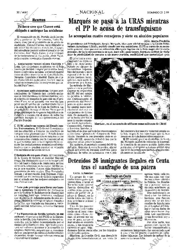 ABC MADRID 21-02-1999 página 32