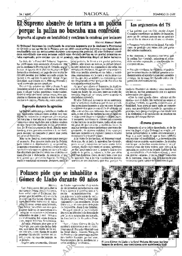 ABC MADRID 21-02-1999 página 34