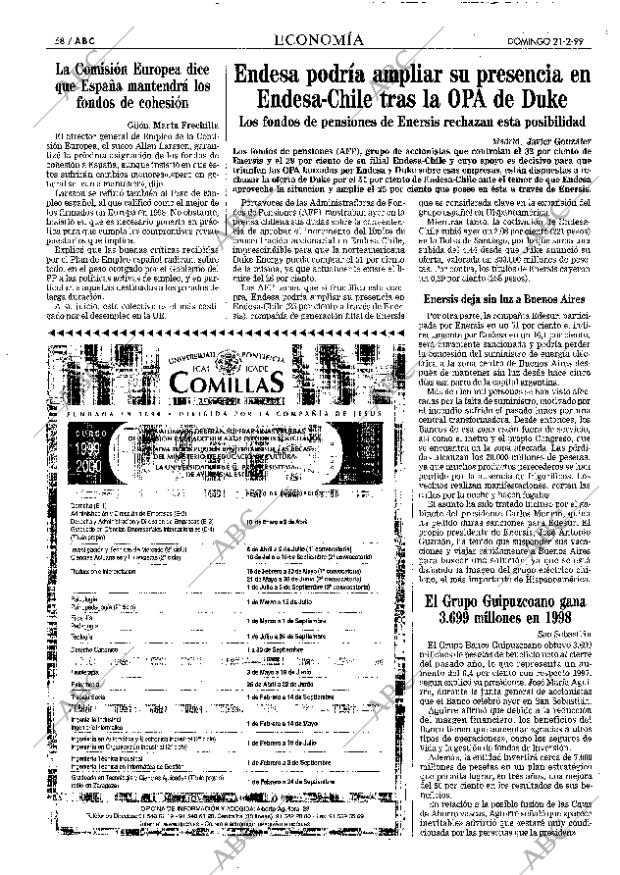 ABC MADRID 21-02-1999 página 58