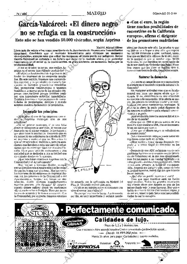 ABC MADRID 21-02-1999 página 74