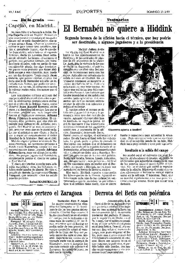 ABC MADRID 21-02-1999 página 92