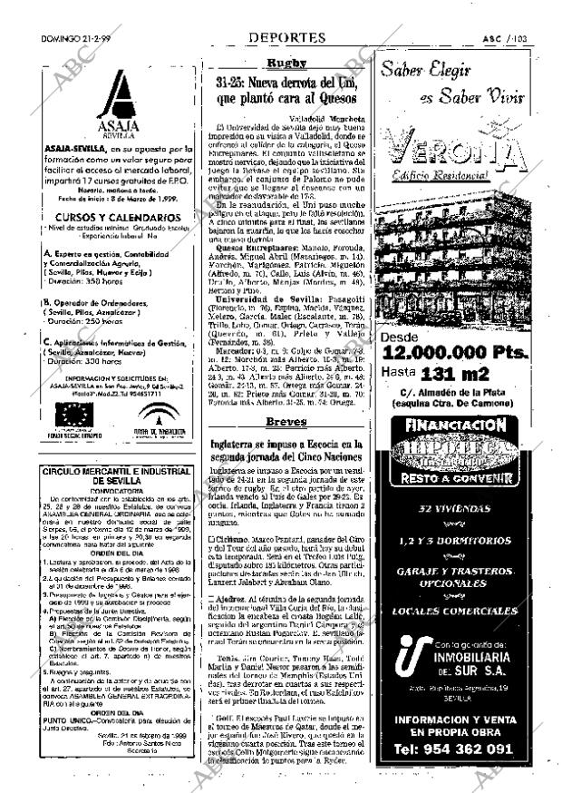 ABC SEVILLA 21-02-1999 página 103