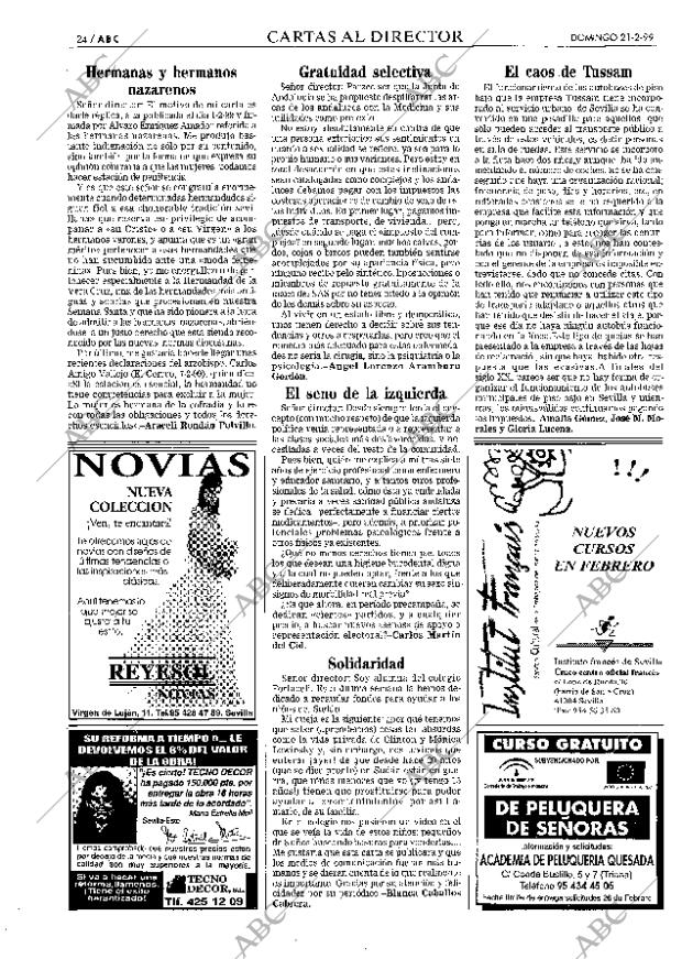 ABC SEVILLA 21-02-1999 página 24