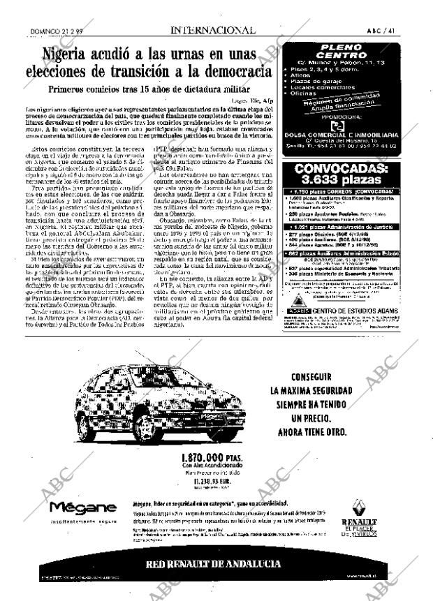 ABC SEVILLA 21-02-1999 página 41