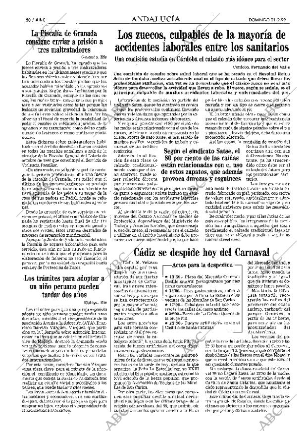 ABC SEVILLA 21-02-1999 página 50