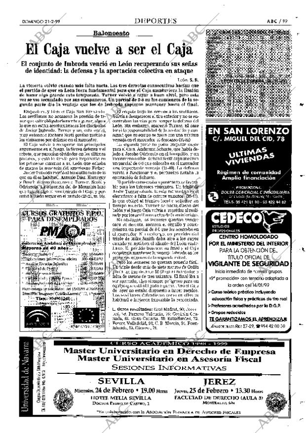 ABC SEVILLA 21-02-1999 página 99