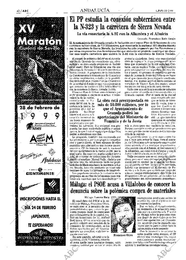 ABC SEVILLA 22-02-1999 página 42