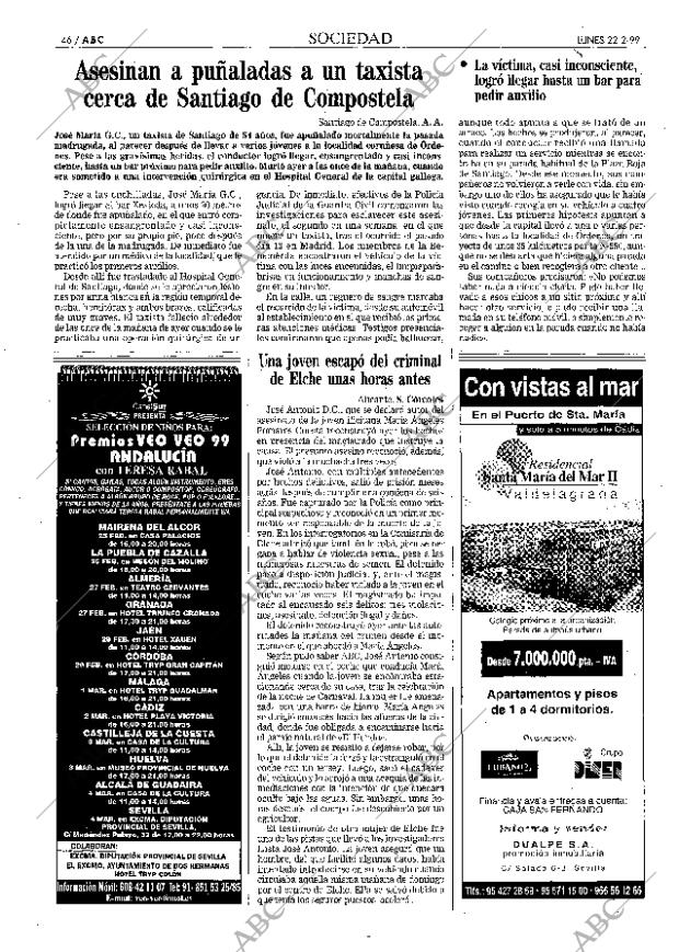 ABC SEVILLA 22-02-1999 página 46