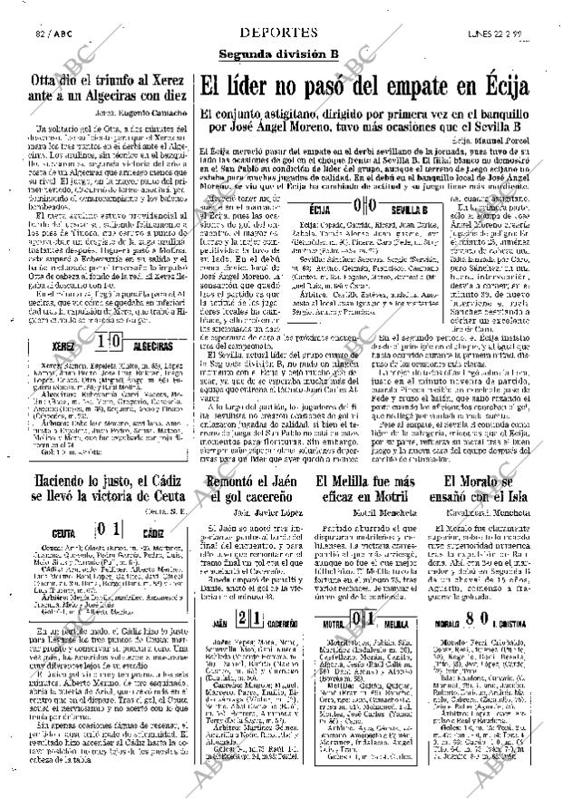 ABC SEVILLA 22-02-1999 página 82