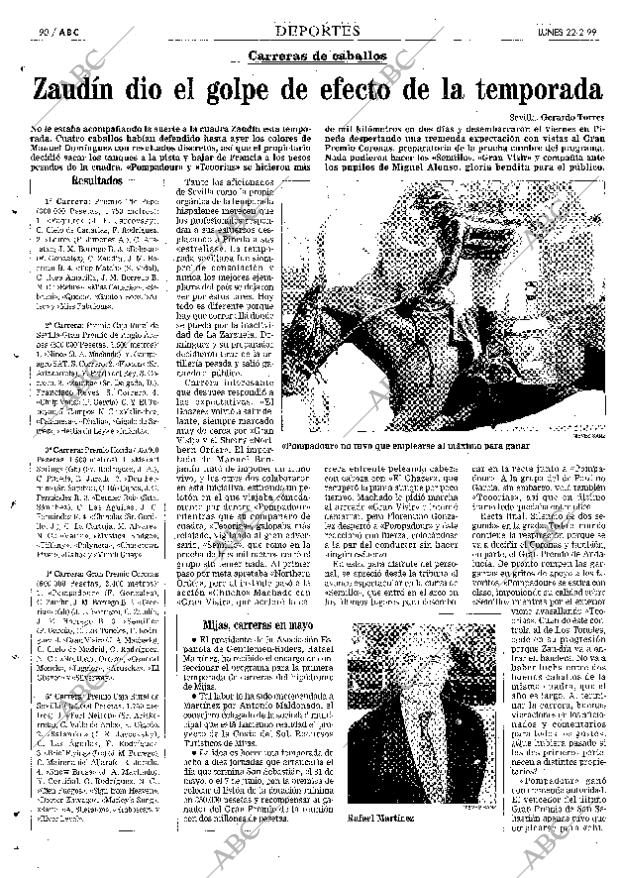 ABC SEVILLA 22-02-1999 página 90