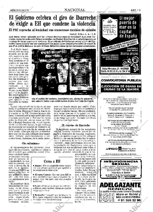 ABC MADRID 24-02-1999 página 21