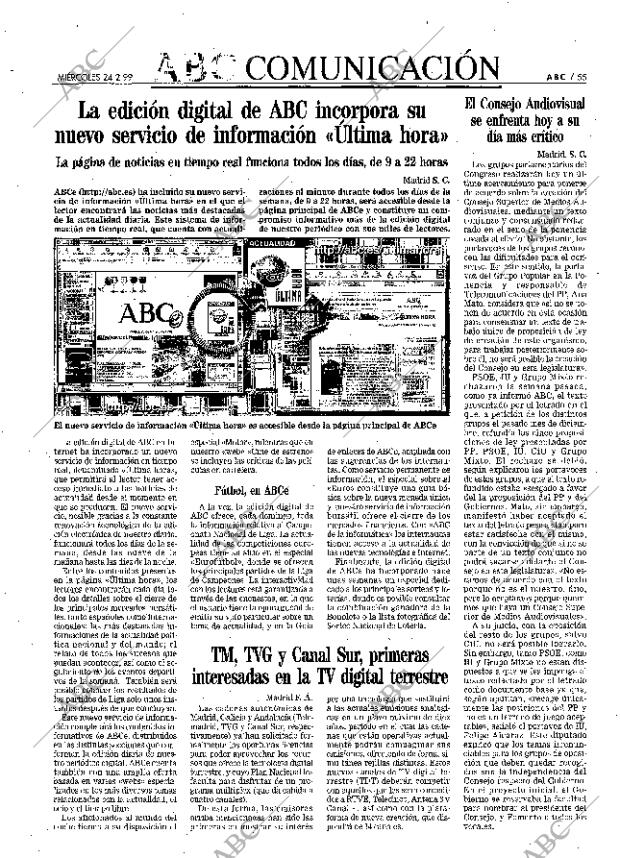 ABC MADRID 24-02-1999 página 55