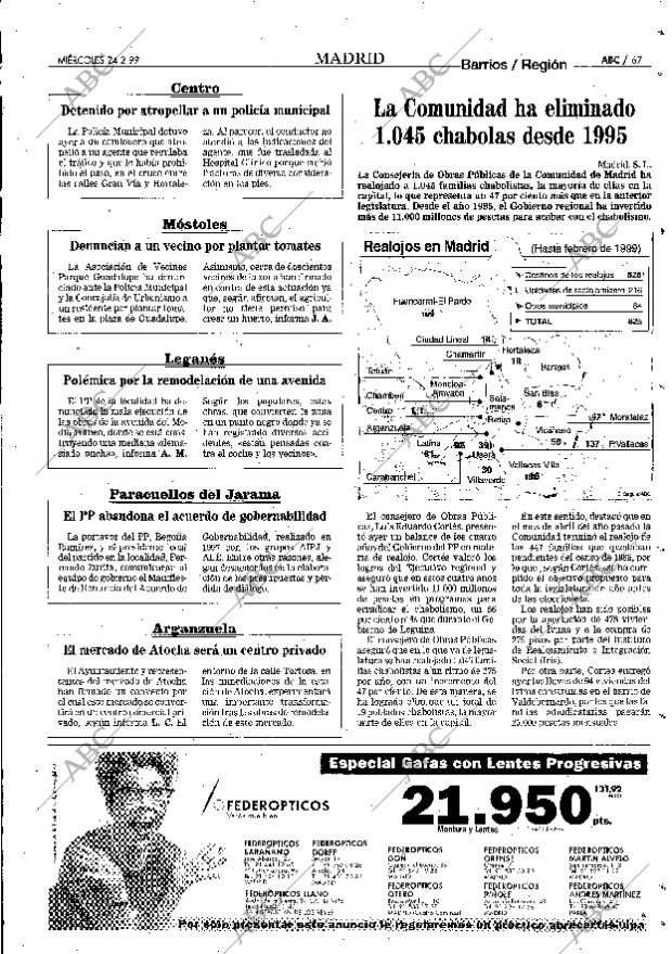 ABC MADRID 24-02-1999 página 67