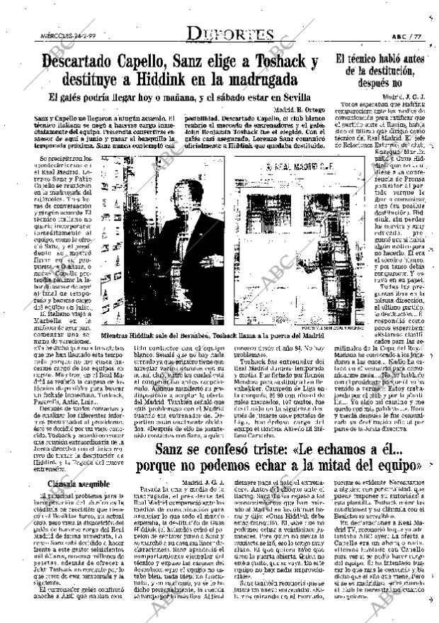 ABC MADRID 24-02-1999 página 77