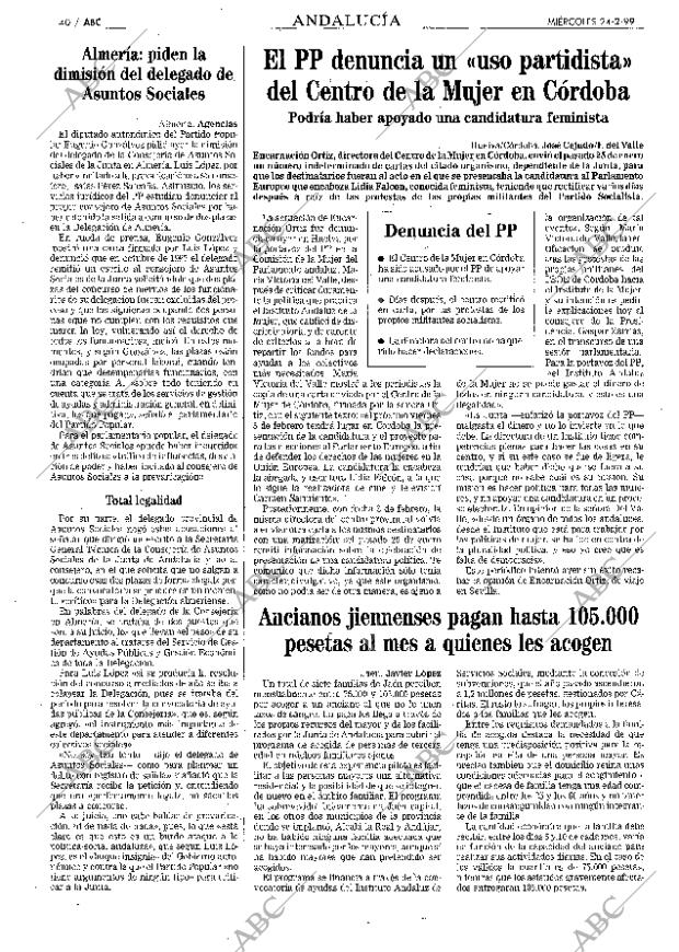 ABC SEVILLA 24-02-1999 página 40