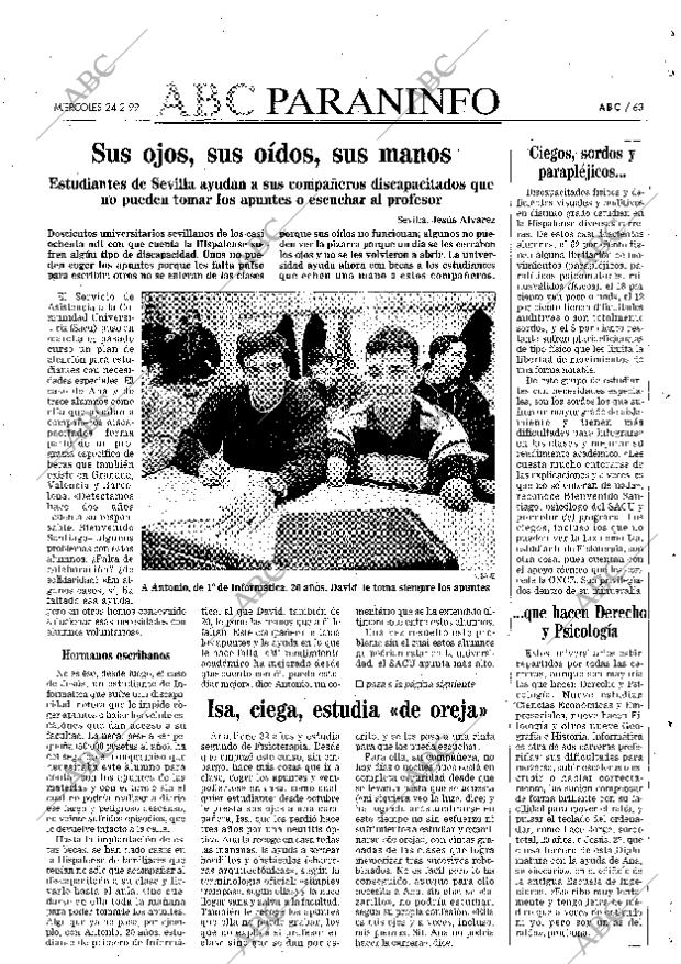ABC SEVILLA 24-02-1999 página 63