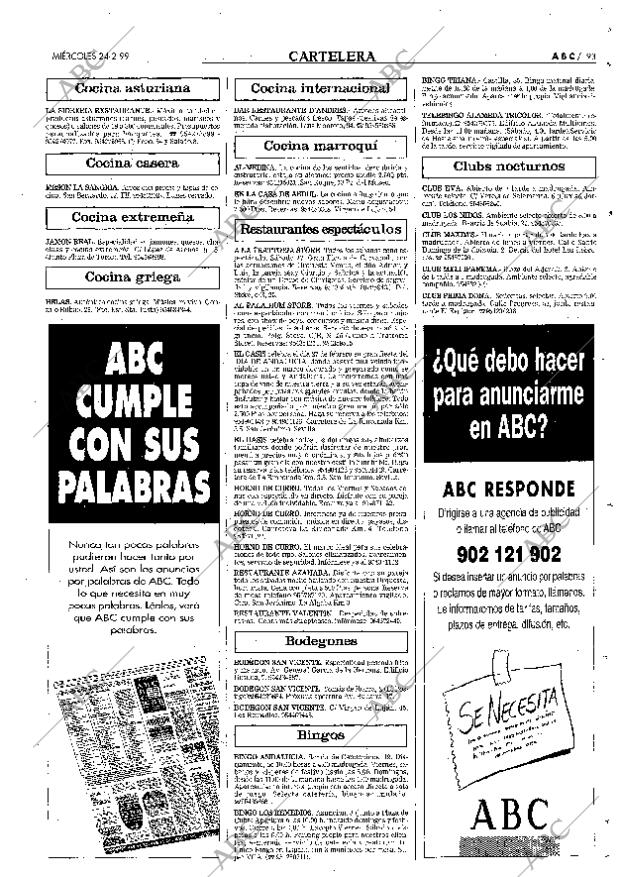 ABC SEVILLA 24-02-1999 página 93