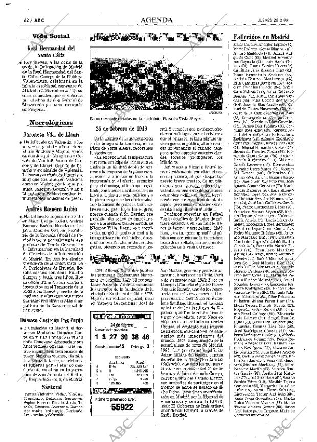 ABC MADRID 25-02-1999 página 62