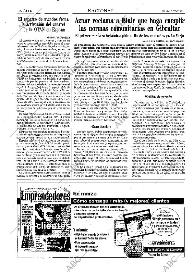 ABC SEVILLA 26-02-1999 página 22