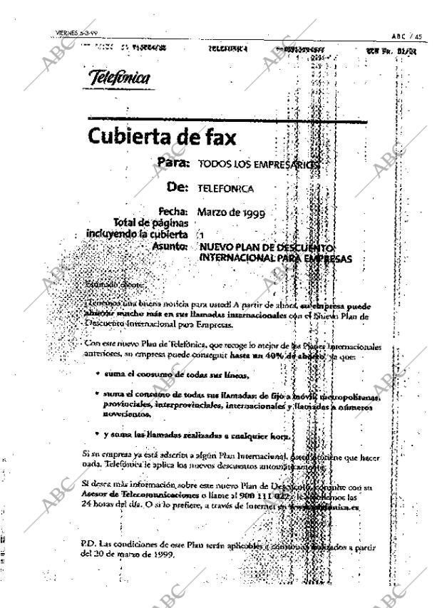ABC MADRID 05-03-1999 página 45