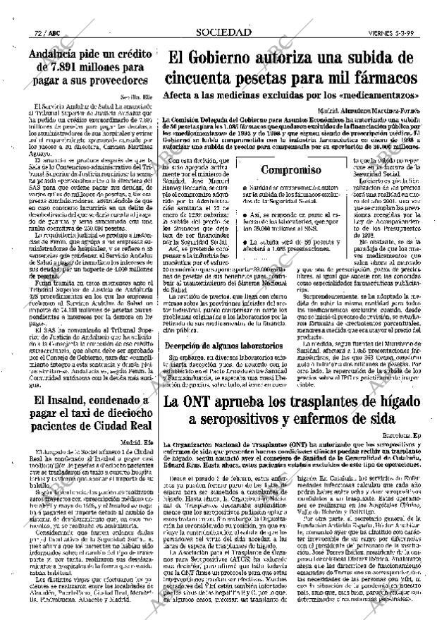 ABC MADRID 05-03-1999 página 72