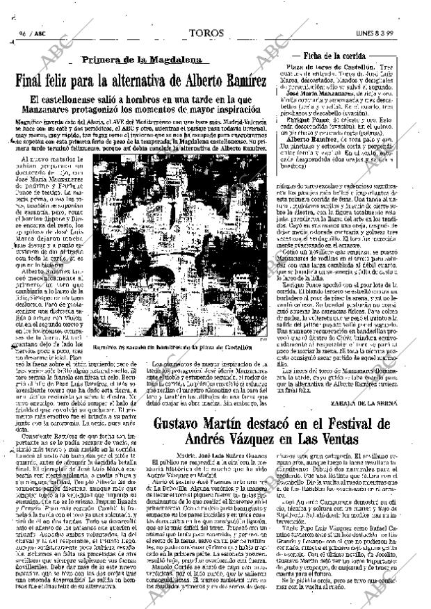 ABC MADRID 08-03-1999 página 96