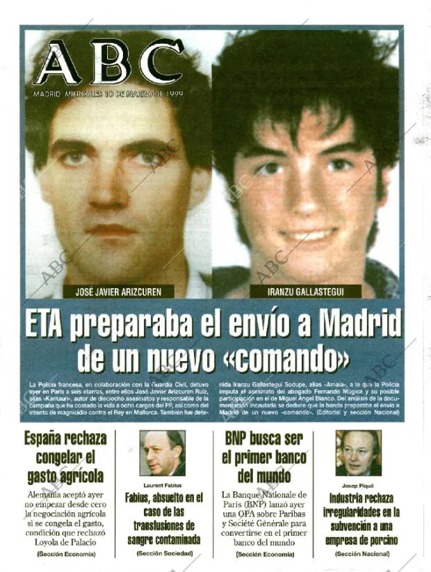 ABC MADRID 10-03-1999 página 1