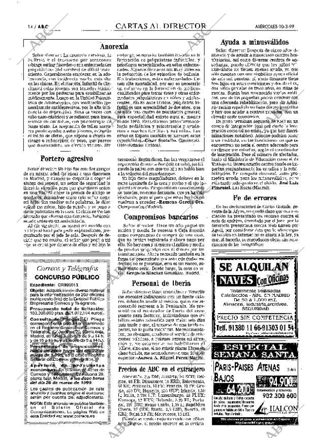 ABC MADRID 10-03-1999 página 14