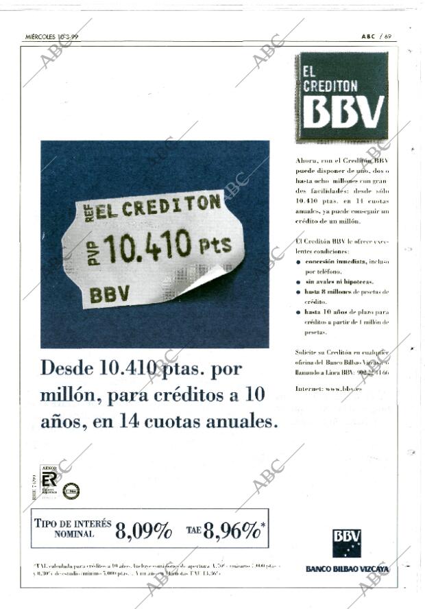 ABC MADRID 10-03-1999 página 69