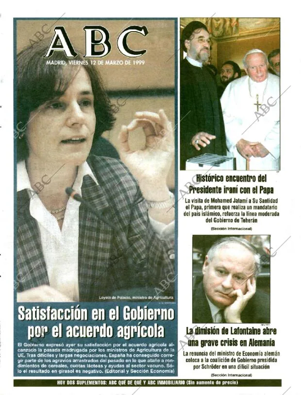 ABC MADRID 12-03-1999 página 1