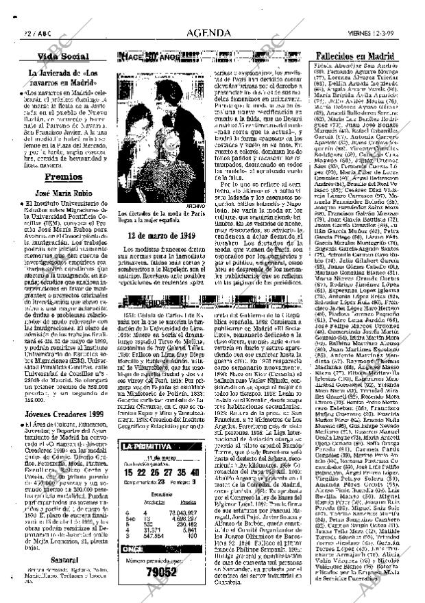 ABC MADRID 12-03-1999 página 72