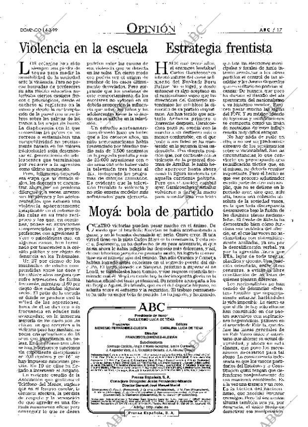 ABC MADRID 14-03-1999 página 17