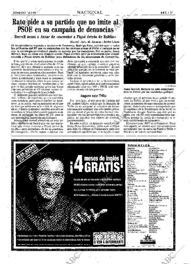ABC MADRID 14-03-1999 página 27