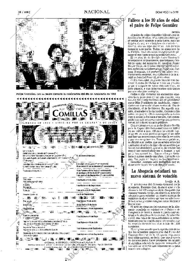 ABC MADRID 14-03-1999 página 28