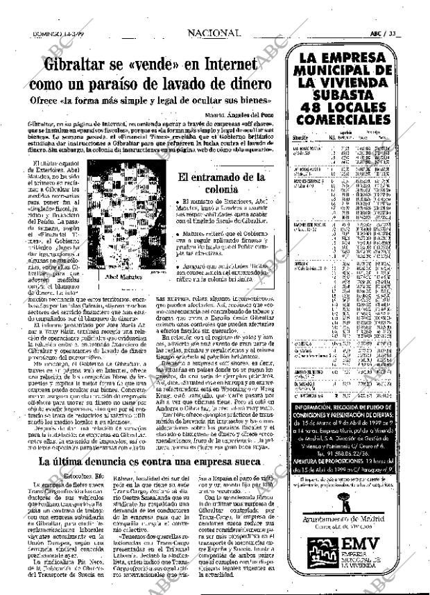 ABC MADRID 14-03-1999 página 33