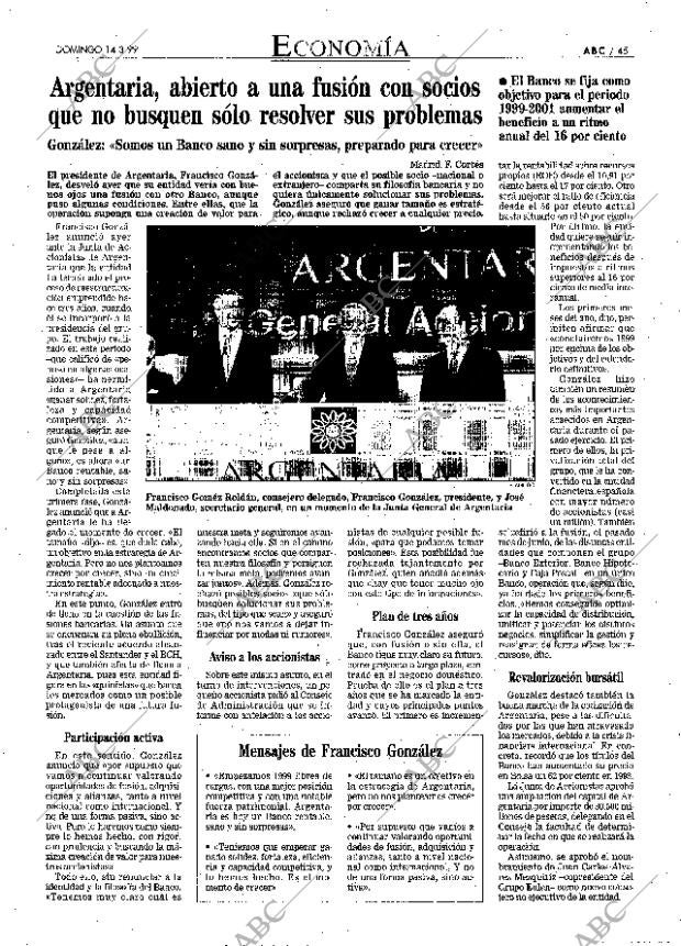 ABC MADRID 14-03-1999 página 45