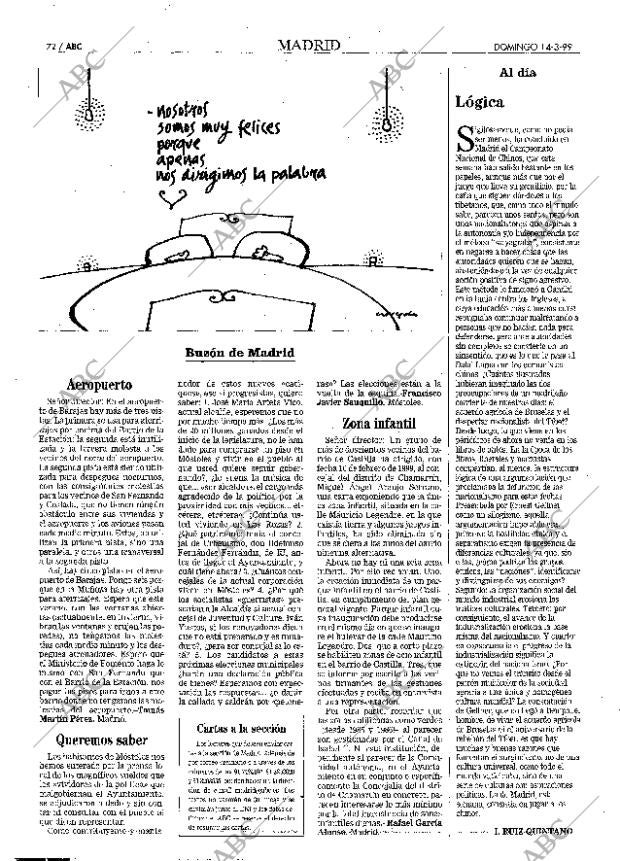 ABC MADRID 14-03-1999 página 72