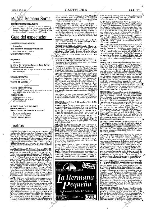 ABC MADRID 15-03-1999 página 99