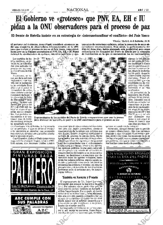 ABC MADRID 19-03-1999 página 23