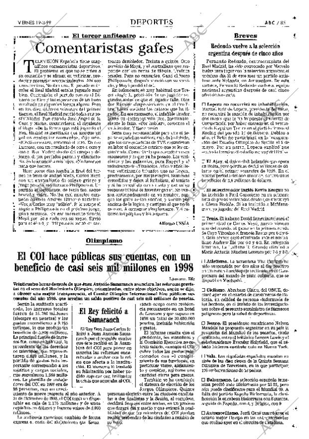 ABC MADRID 19-03-1999 página 85