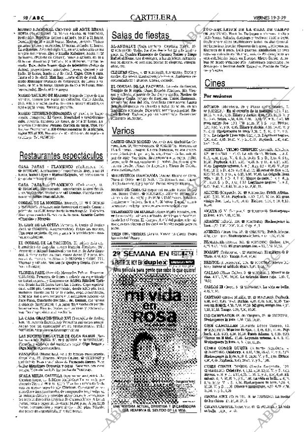 ABC MADRID 19-03-1999 página 98