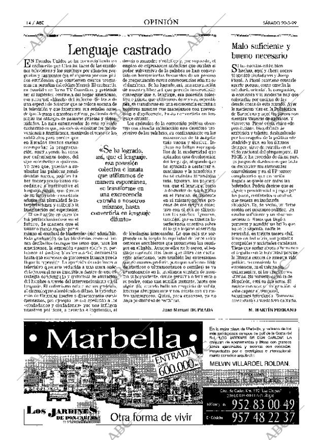 ABC MADRID 20-03-1999 página 14