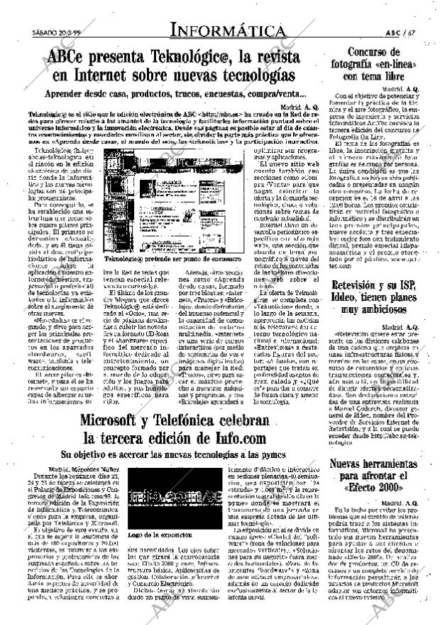 ABC MADRID 20-03-1999 página 67