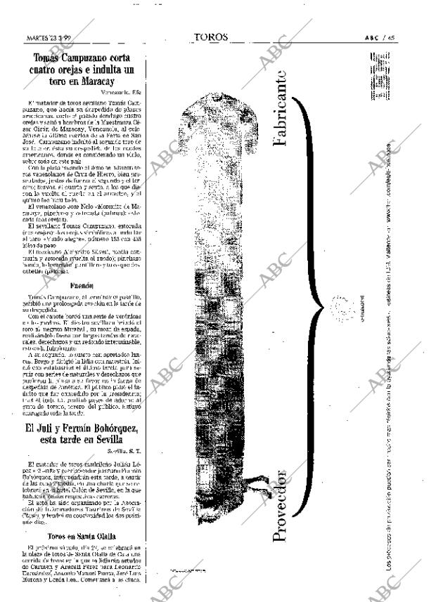 ABC SEVILLA 23-03-1999 página 45