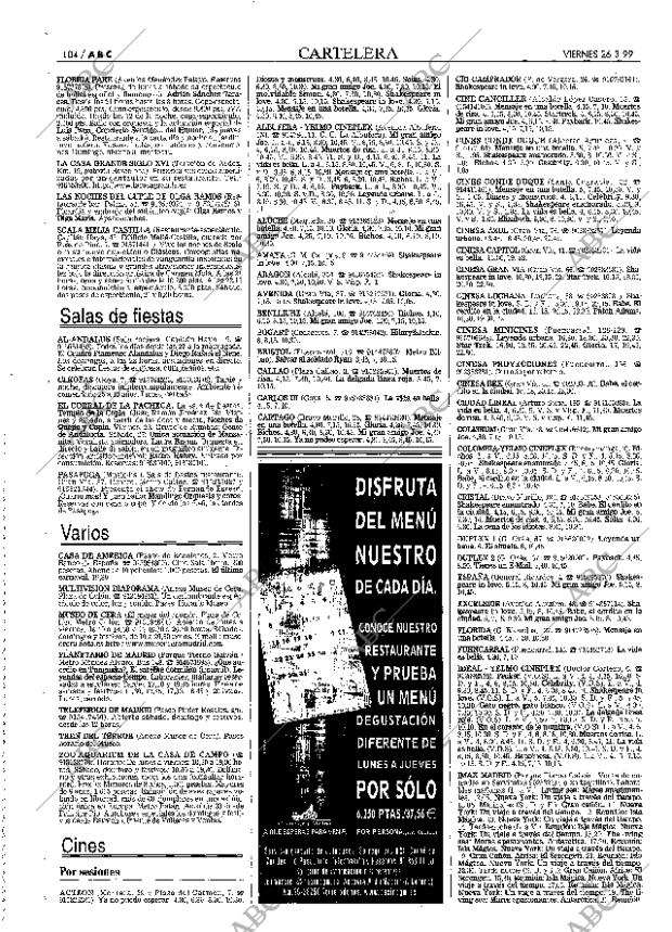 ABC MADRID 26-03-1999 página 104
