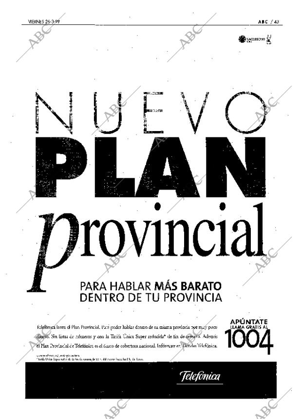 ABC MADRID 26-03-1999 página 43