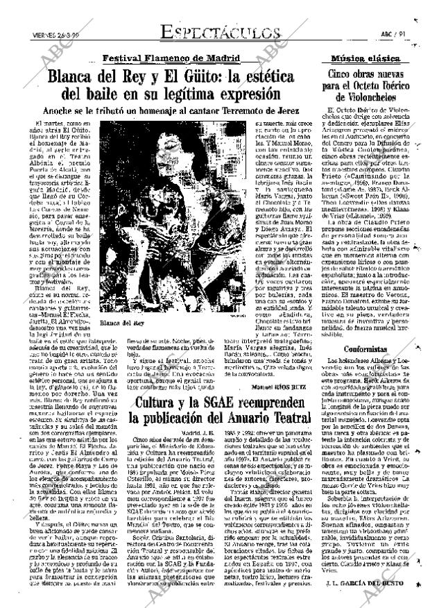 ABC MADRID 26-03-1999 página 91