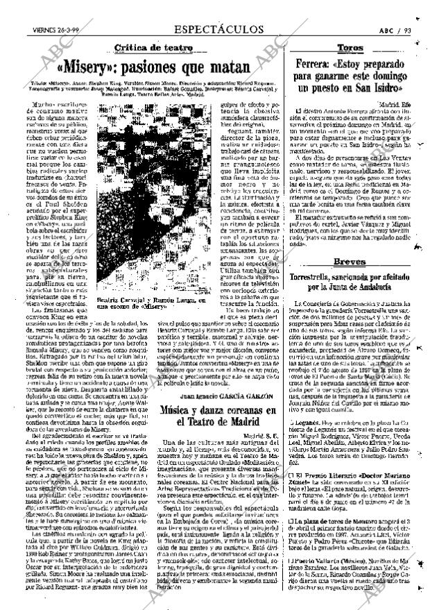 ABC MADRID 26-03-1999 página 93