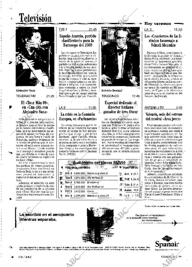 ABC MADRID 27-03-1999 página 108