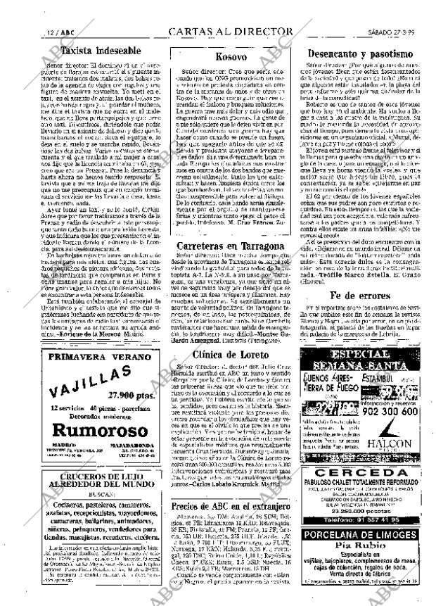 ABC MADRID 27-03-1999 página 12